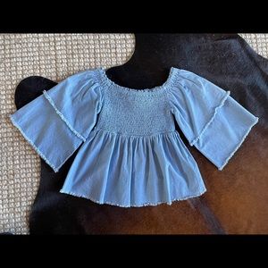 Denim off shoulder top